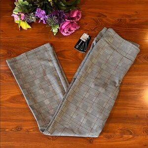 Soho Apparel Gray Boot Cut Flare Checkered Design Pants Size Large